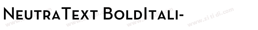 NeutraText BoldItali字体转换